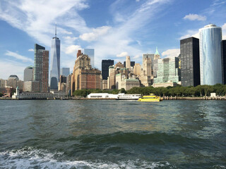 lower manhatten vom hudson river aus gesehen