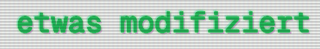 screenshot mit transparentem hintergrund von zwei worten dieses artikels, der mit css gestyled wurde um wie auf einem alten, grünlich schimmernden röhrenmonitor auszusehen. der screenshot zeigt wie das erreicht wurde, wenn man ihn vergrössert (scanlines, grünlich und rötlich eingefärbte schatten um die buchstaben)