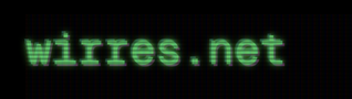 screenshot des wirres.net logos dieses artikels, der mit css gestyled wurde um wie auf einem alten, grünlich schimmernden röhrenmonitor auszusehen