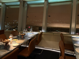 blick aus dem fernsehturm-restaurant nach aussen