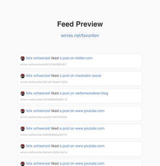 screenshot eines mf2 feed preview von wirres.net/favoriten