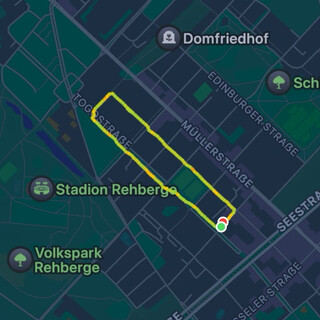 biuld der apple watch aufzeichnung unseres mausspaziergangs (eine karte mit unserem weg)