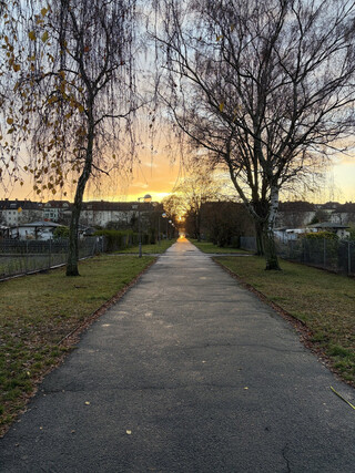 sonnenaufgang über der müllerstrasse